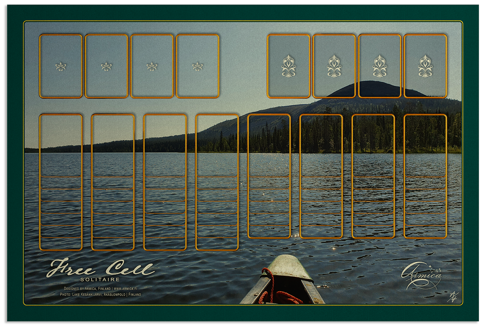 Solitaire | Free Cell | 47x70 cm / 18.5x27.5in | brass | Kesankijarvi