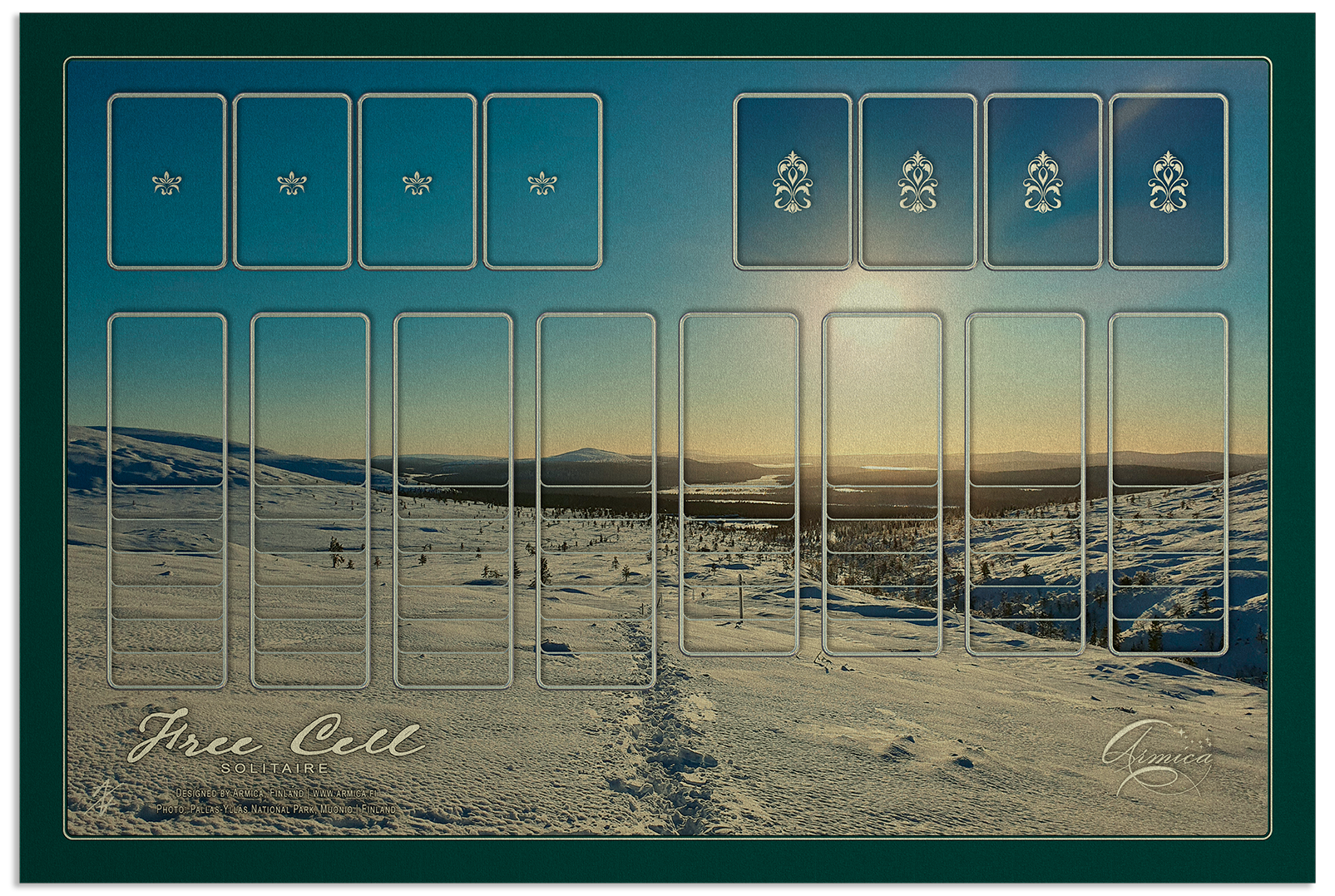 Solitaire | Free Cell | 47x70 cm / 18.5x27.5in | chrome | Ylläs-Pallas