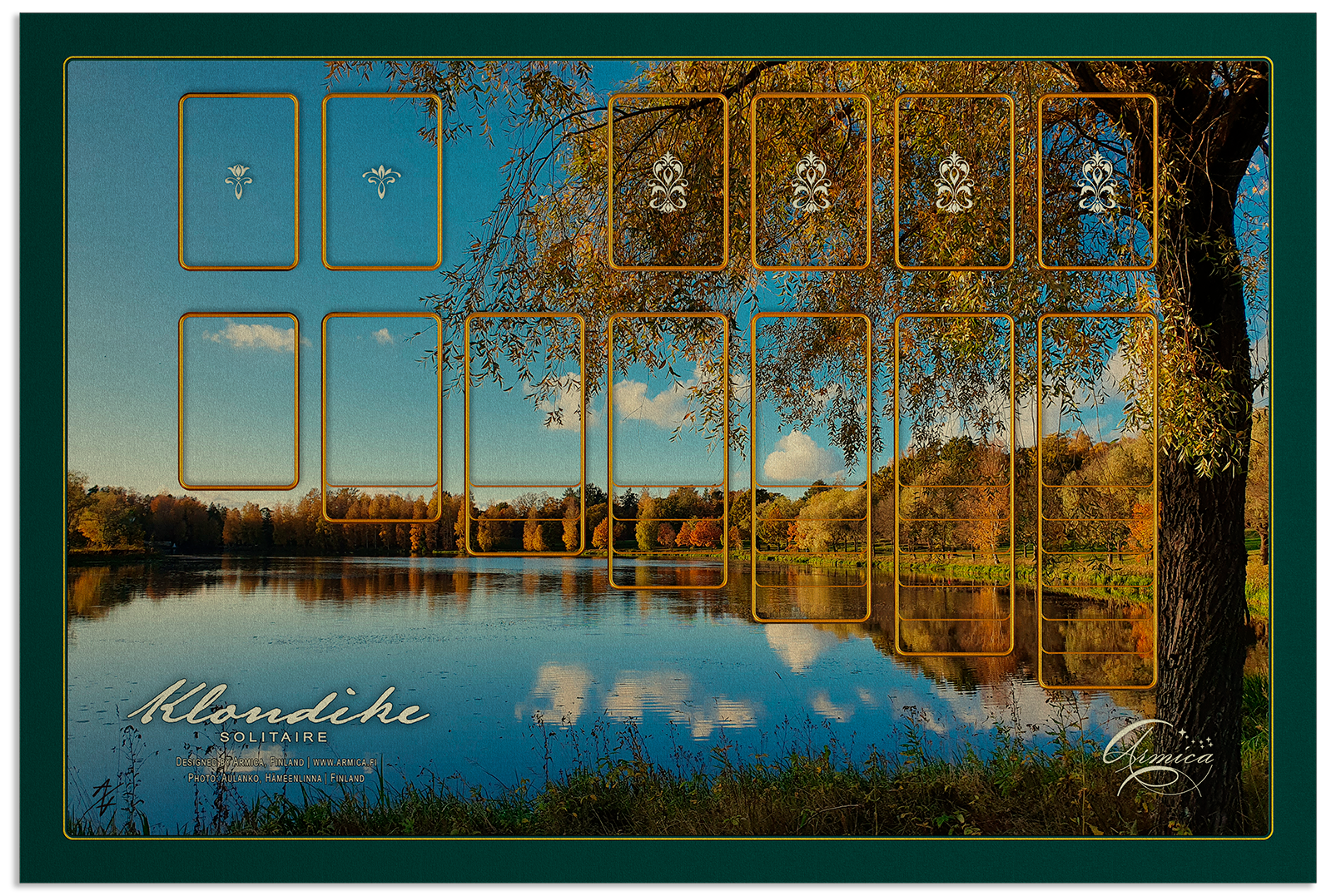 Solitaire | Klondike 1 deck | 47x70 cm / 18.5x27.5in | brass | Aulanko