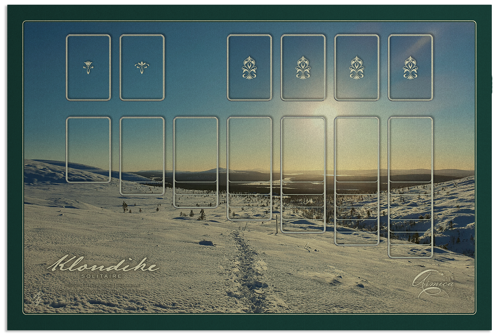 Solitaire | Klondike 1 deck | 47x70 cm / 18.5x27.5in | chrome | Ylläs-Pallas